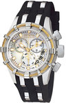 Invicta 6944 Stainless Steel Bolt Mother Of Pearl Dial Black Strap Chronograph Diver