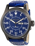 Invicta 11202 Stainless Steel Case Quartz Specialty Blue Dial Blue Leather Strap 