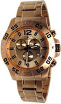 Invicta 1981 Rose Gold Tone Stainless Steel Rose Gold Dial Chronograph Quartz 