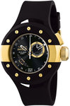 Invicta 7259 Black Rubber S1 Racer GMT Gold Tone Stainless Steel