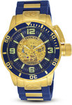 Invicta 7269 Gold Tone Corduba Automatic Skeleton Dial Blue Rubber Diver