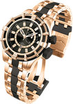 Invicta 7251 Rose Gold Tone Stainless Steel Bolt Black Dial Diver