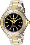Invicta 7037 Two Tone Stainless Steel Pro Diver Automatic Black Dial
