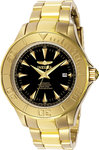 Invicta 7040 Gold Tone Stainless Steel Pro Diver Automatic Black Dial