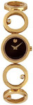Movado 0605821 Ono Womens Gold Tone Stainless Steel Black Dial