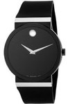 Movado 0606268 Stainless Steel Synergy Black Rubber Strap