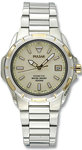 Pulsar PAR058 Kinetic Two Tone Stainless Steel Sport Watch White Dial