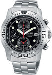 Pulsar PF3427 Stainless Steel Chronograph Black Dial Alarm