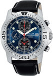 Pulsar PF3429 Stainless Steel Chronograph Blue Dial Alarm