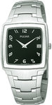 Pulsar PVK083 Stainless Steel Dress Watch Black Dial