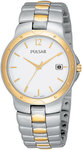Pulsar PXD782 Two Tone Dress Watch  White Dial