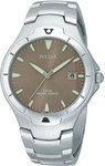 Pulsar PXD917 Stainless Steel Dress Watch  Brown Dial