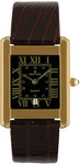 Sartego SED122R Toledo Gold Tone Dress Black Dial Strap