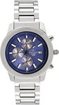 Sartego SQC26 Stainless Steel Quartz Chronograph Blue Dial