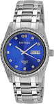 Sartego SSBL05 Stainless Steel Automatic Dress Watch Blue Dial