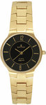 Sartego SVQ221 Gold Tone Seville Dress Watch Black Dial