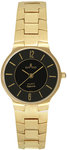 Sartego SVQ661 Gold Tone Seville Dress Watch Black Dial