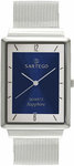 Sartego SVS735 Ultra Thin Stainless Steel Dress Blue Dial Mesh Band