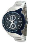 Seiko SNAD41 Stainless Steel Streamline Alarm Chronograph Blue Dial