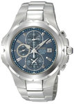 Seiko SNAD51 Stainless Steel Coutura Blue Dial Alarm Chronograph