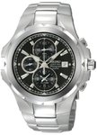 Seiko SNAD53 Stainless Steel Coutura Black Dial Alarm Chronograph