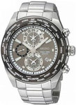 Seiko SPL035 Stainless Steel Criteria Alarm World Time Gray Dial