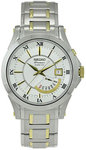 Seiko SRN004 Premier Kinetic Two Tone Stainless Steel Silver Dial