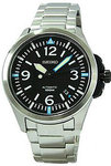 Seiko SRP025 Stainless Steel Seiko Automatic Black Dial