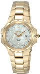 Seiko SXDB62 Gold Tone Stainless Steel Coutura Mother of Pearl Dial Diamonds