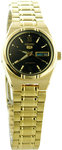 Seiko SYM614 Gold Tone Seiko 5 Automatic Black Dial