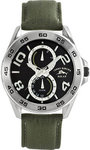 Tommy Bahama RLX1072 Relax Beach Landing Stainless Steel Black Dial Green Strap