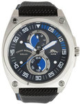Tommy Bahama RLX1083 Relax Bayview Marine Stainless Steel Black Dial Strap Blue Accents
