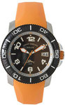 Tommy Bahama RLX1084 Relax Pelican Bay Stainless Steel Black Dial Bezel Orange Strap