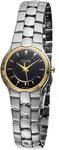 Wittnauer 12L25 Two Tone Stainless Steel Dress Black Dial