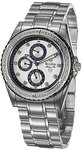 Bulova 96E102 Stainless Steel Marine Star Silver Tone Patterned Dial Diamonds
