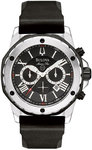 Bulova 98B127 Stainless Steel Marine Star Rubber Strap Chronograph Quartz