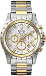 Bulova 98B014 Two Tone Stainless Steel Marine Star Chronograph Silver Dial