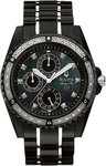Bulova 98E003 Stainless Steel Marine Star Mother of Pearl Black Dial with Diamonds