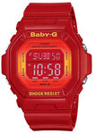 Casio BG5600SA-4D Red Baby-G Shock Digital Resin Strap