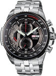 Casio EF558D-1A Stainless Steel Sports Edifice Black Dial Tachymeter Chronograph