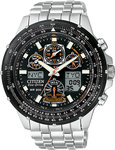 Citizen JY0000-53E Stainless Steel Skyhawk AT Multi-Band Atomic Eco-Drive Flight Chronograph