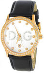 D&G DW0501 Gold Tone Stainless Steel Gloria White Dial Strap Crystal