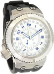 Invicta 0233 Stainless Steel Reserve Swiss Quartz White Dial Black Rubber Strap