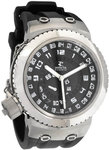 Invicta 0234 Stainless Steel Reserve Swiss Quartz Black Dial Rubber Strap