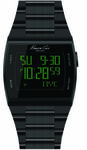 Kenneth Cole KC3927 Black Stainless Steel Green Touch Digital