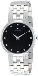 Movado 0606237 Faceto Black Dial Stainless Steel Diamonds