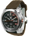 Seiko SNZH71 Stainless Steel Seiko 5 Sports Automatic Brown Rubber Strap