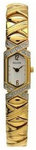Bulova 98R50 Gold Tone Dress White Dial Diamonsd