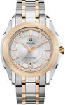 Bulova 98B141 Two Tone Stainless Steel Precisionist Longwood Quartz Silver Tone Dial