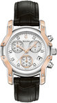 Bulova 98P117 Rose Two Tone Wintermoor Silver Tone Dial Chronograph Diamonds